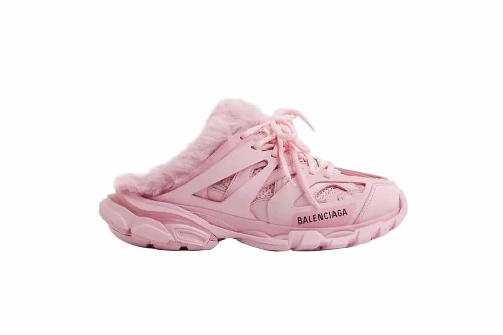 NEW BALENCIAGA women's track mule in light pink